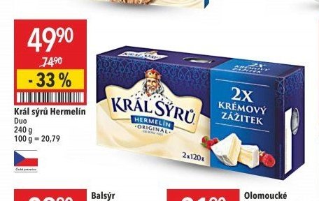 Král sýrů Hermelín
