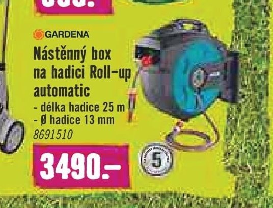 GARDENA Nástěnný box na hadici Roll-up automatic - Hornbach akcniletaky.com