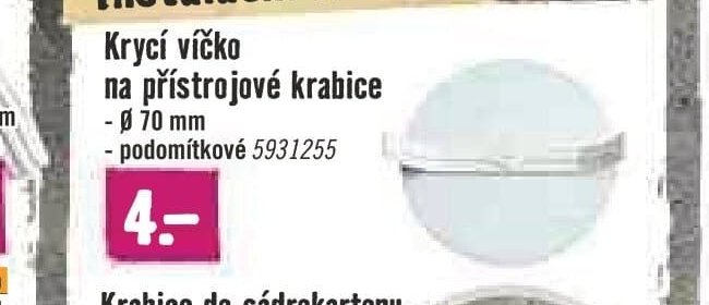 Krycí víčko na přístrojové krabice - Hornbach akcniletaky.com
