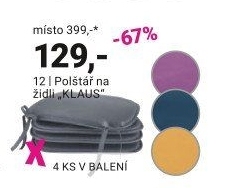 POLŠTÁŘ NA ŽIDLI „KLAUS“