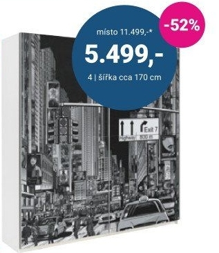 SKŘÍŇ S POSUVNÝMI DVEŘMI „PLAKATO NEW YORK“