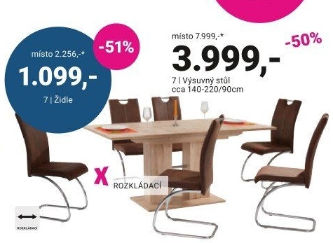 VÝSUVNÝ STŮL „HELENA“