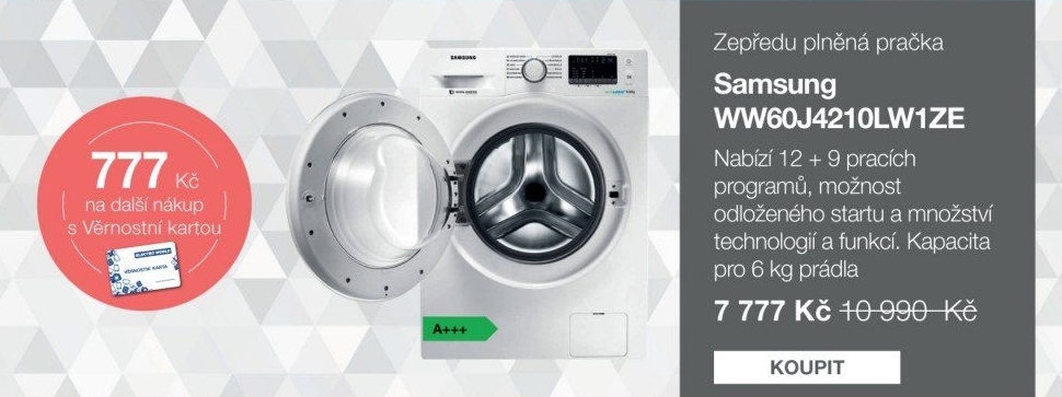 Pračka Samsung WW60J4210LW1ZE - Electro World akcniletaky.com
