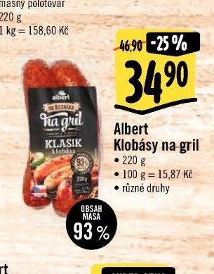 Albert Klobásy na gril