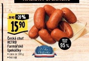 Česká chuť RETRO Farmářské špekáčky