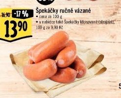 Špekáčky ručně vázané
