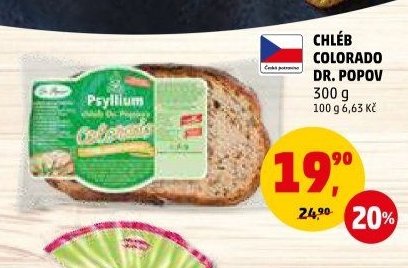 CHLÉB COLORADO DR. POPOV 300 g
