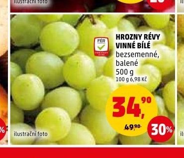 HROZNY RÉVY VINNÉ BÍLÉ bezsemenné, balené 500 g