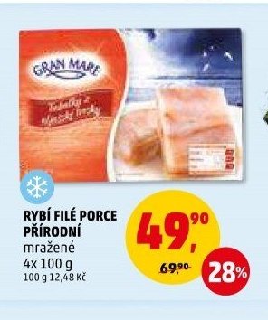 RYBÍ FILÉ PORCE PŘÍRODNÍ