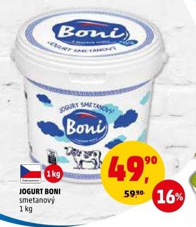 JOGURT BONI smetanový 1 kg