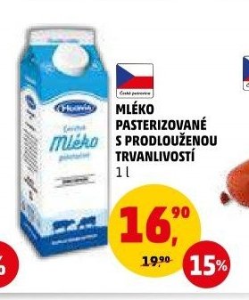 MLÉKO PASTERIZOVANÉ S PRODLOUŽENOU TRVANLIVOSTÍ 1 l