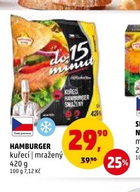 HAMBURGER kuřecí | mražený 420 g