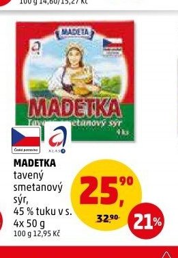 MADETKA tavený smetanový sýr 4x 50 g