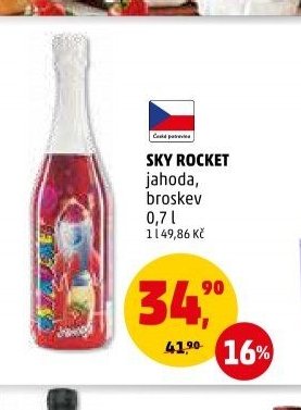 SKY ROCKET jahoda, broskev 0,7 l