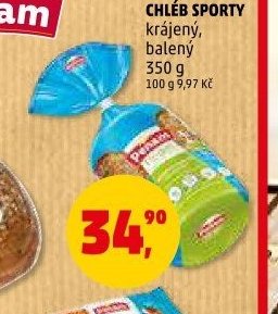 CHLÉB SPORTY krájený, balený 350 g