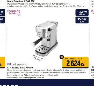Pákové espresso ETA Stretto 2180 90000