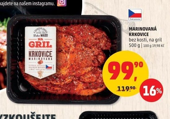 MARINOVANÁ KRKOVICE bez kosti, na gril
