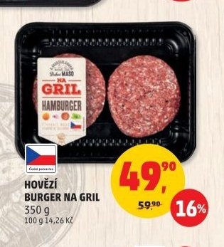 HOVĚZÍ BURGER NA GRIL