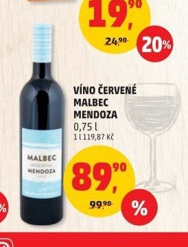 Víno červené Malbec Mendoza