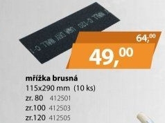 Brusná mřížka k hladítku