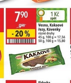 Vesna, Kakaové řezy, Kávenky různé druhy