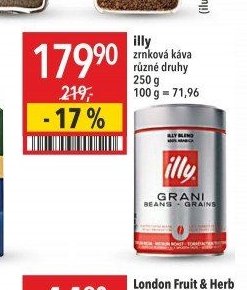 illy zrnková káva