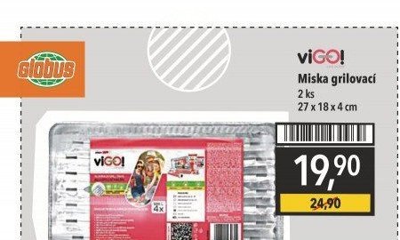 Vigo Miska grilovací 2 ks 27 x 18 x 4 cm