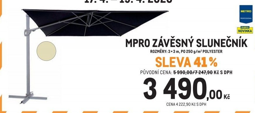 MPRO ZÁVĚSNÝ SLUNEČNÍK