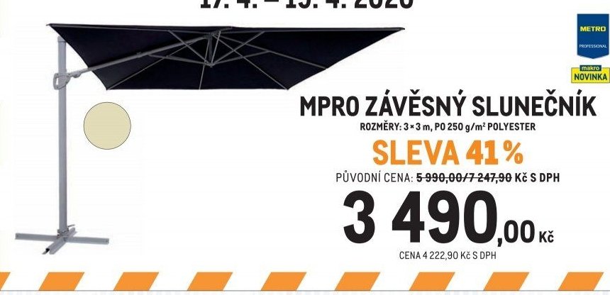 MPRO ZÁVĚSNÝ SLUNEČNÍK