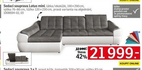 Sedací souprava Lotus mini - ASKO akcniletaky.com