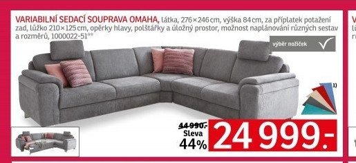 VARIABILNÍ SEDACÍ SOUPRAVA OMAHA - ASKO akcniletaky.com