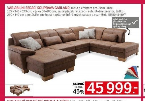 VARIABILNÍ SEDACÍ SOUPRAVA GARLAND - ASKO akcniletaky.com