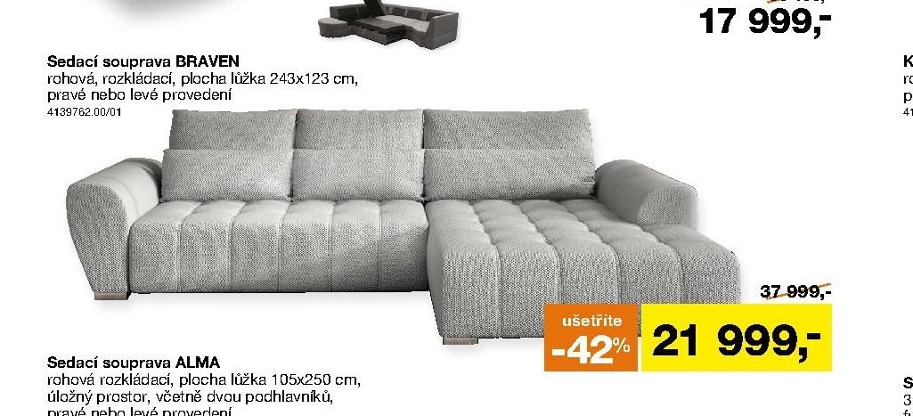 Sedací souprava BRAVEN - Sconto nábytek akcniletaky.com