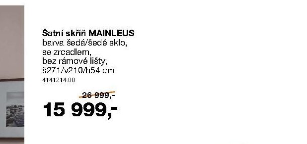 Šatní skříň MAINLEUS - Sconto nábytek akcniletaky.com