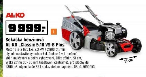 Sekačka benzinová AL-KO „Classic 5.18 VS-B Plus“