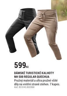DÁMSKÉ TURISTICKÉ KALHOTY NH 500 REGULAR QUECHUA