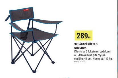 SKLÁDACÍ KŘESLO QUECHUA