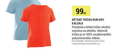 DĚTSKÉ TRIČKO RUN DRY KALENJI