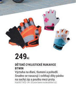 DĚTSKÉ CYKLISTICKÉ RUKAVICE BTWIN