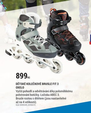 DĚTSKÉ KOLEČKOVÉ BRUSLE FIT 3 OXELO