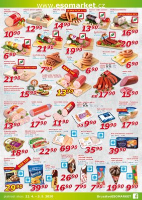 akční leták ESO MARKET 22.4.2020-3.5.2020