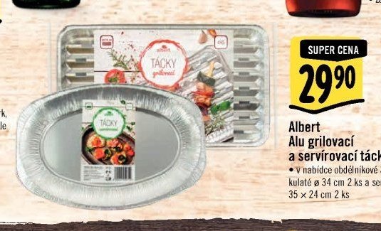 Albert Alu grilovací a servírovací tácky