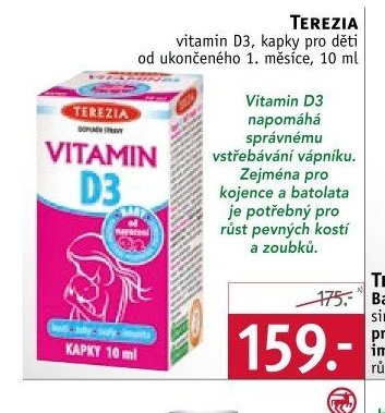 TEREZIA Vitamin D3, kapky pro děti
