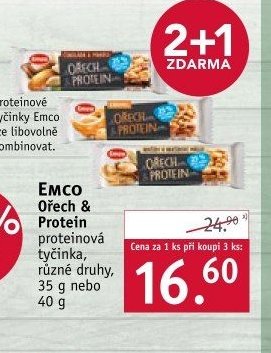 Emco Ořech & Protein proteinová tyčinka