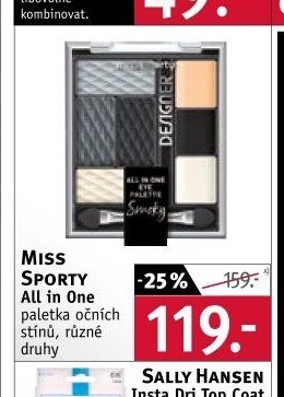 MISS SPORTY All in One paletka očních stínů