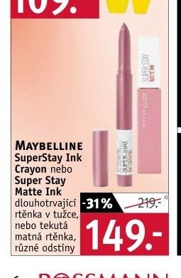 MAYBELLINE SuperStay Ink Crayon / Matte Ink