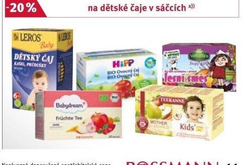 Dětské čaje v sáčcích