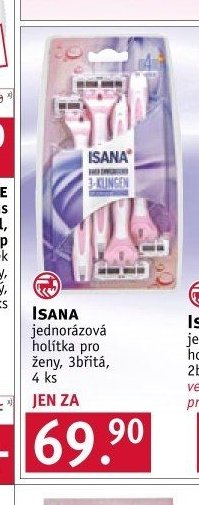 Isana jednorázová holítka pro ženy, 3 břity