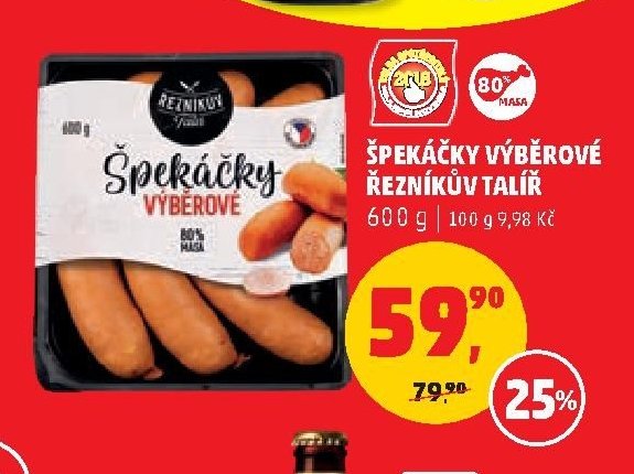 ŠPEKÁČKY VÝBĚROVÉ ŘEZNÍKŮV TALÍŘ