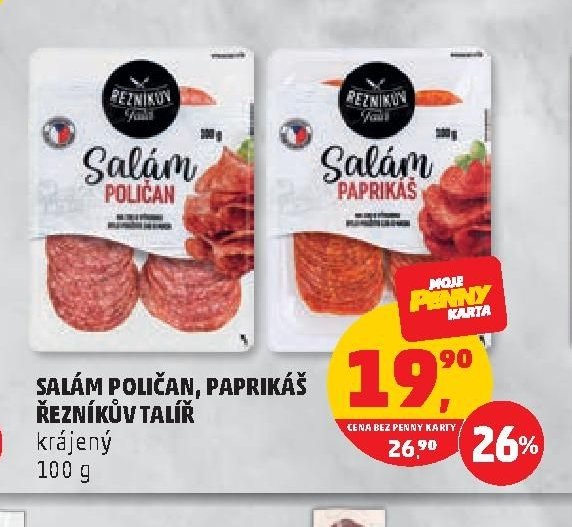SALÁM POLIČAN, PAPRIKÁŠ ŘEZNÍKŮV TALÍŘ